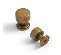 Yanxia Lot de 6 boutons d'armoire en laiton antique, poignées de commode pour cuisine, poignées de tiroir vintage pour chambre à coucher, 3,8 cm de diamètre (modèle 9588)