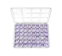 yanzisura Boîte de Rangement pour Ongles,Coffret de 48 Compartiments pour Strass - Coffret de Rangement pour Perles | pour Loisirs créatifs Voyage Bureau Perles Chambre Placard école Filles Chambre
