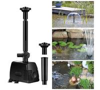 YAOBLUESEA Pompe Pour Fontaine Extérieure de Jardin - Pompe à Bassin 800L/H 16W - Pour Étang et Fontaine à Eau
