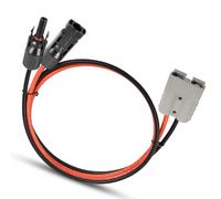 YAODHAOD Câble solaire 6mm ² Adaptateur 50A, câble photovoltaïque certifié TUV avec connecteur 50A pour panneau solaire, générateur solaire portable(cable solaire to 50A Plug 6mm ² 1M)