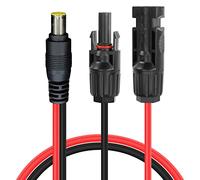 YAODHAOD plug solaire vers câble DC 8mm 12awg 1M dc7909 vers panneau solaire plug câble solaire Compatible avec jackery explorer 240 500 1000 bluetti eb70 eb3a powerstation(DC 7909 3mm ² 1M)