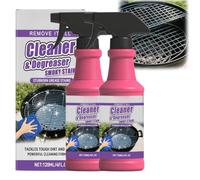 Yaohua 2pcs 120ml Grill Degreaser Spray,Spray Dégraissant Barbecue,Puissant Cleaner Dégraissant Barbecue,Nettoyant Grille Barbecue et Plancha Fonte,Solution Efficace pour Nettoyage Plancha Fonte
