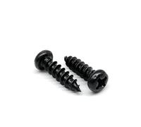 yaoqijie 100 vis à bois autotaraudeuses en acier noir, petites Phillips plates fraisées cruciformes rondes, tête fraisée cruciforme, M1, .2, .4 et .7 lasting(Pan head,4MM_M1.7)