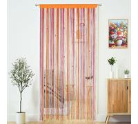 YaoYue Rideau à ficelles avec Perles à Suspendre pour Porte, fenêtre, Couloir, entrée, Mur, Placard, Chambre à Coucher, décoration (Arc-en-Ciel, 99 x 200 cm (l x L)