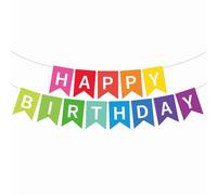 YAOYYG Happy Birthday Garland, Large Birthday Bunting, Colourful Birthday Decoration, Banner Decorations, Reusable Happy Birthday Garland, Birthday Banner Decoration for All Ages