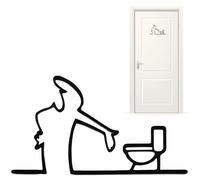 YAOYYG Stickers WC Humoristiques, Panneau Mural Amusant À Suspendre | Autocollants Toilettes Autoadhésifs pour Intérieur et Extérieur, pour Café, Magasin, Maison, Appartement, Cuisine
