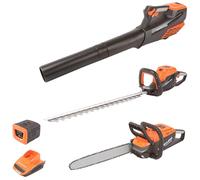 Yard Force LBN G40 Kit d'outils de Jardinage 40 V : Taille-haie 60 cm | tronçonneuse 35 cm | souffleur 180 km/h | Batterie 2,5 Ah et Chargeur Rapide 1 h | Plate-Forme GR40