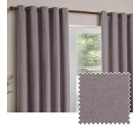 Yard Heavy Chenille Paire De Rideaux à œillets - Ligné Filtrage De La Lumière Velours Doux Rideaux (Mauve - Largeur 117 x Longueur 137cm)