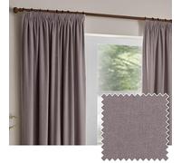 Yard Heavy Chenille Paire De Rideaux à Plis Pincés - Ligné Filtrage De La Lumière Velours Doux Rideaux (Mauve - Largeur 229 x Longueur 229cm)