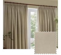 Yard Heavy Chenille Paire De Rideaux à Plis Pincés - Ligné Filtrage De La Lumière Velours Doux Rideaux (Lin - Largeur 168 x Longueur 183cm)
