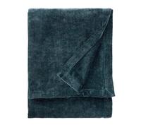 Yard Jeté en Heavy Chenille - Couverture décorative de Luxe en Velours Doux pour lit ou canapé (Bleu Marine - 150x200cm)