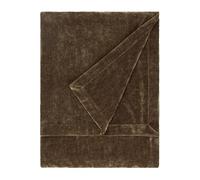 Yard Jeté en Heavy Chenille - Couverture décorative de Luxe en Velours Doux pour lit ou canapé (Marron - 130x180cm)
