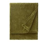 Yard Jeté en Heavy Chenille - Couverture décorative de Luxe en Velours Doux pour lit ou canapé (Olive - 150x200cm)