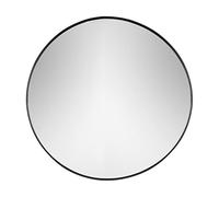 Yard Miroir Mural Fin et Rond à Bords Profonds, Noir, 50 x 50 x 5 cm