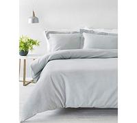 Yard Riva Paoletti Roi Housse De Couette Gris Argent Waffle Weave Texture 2 X Oxford Border Pillowcases 100% Inclus Coton Lavable Machine 230 X 220 Cm (91" X 87" Pouces)
