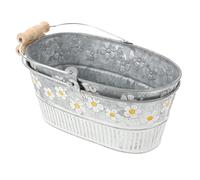 Yardenfun 2 Pièces Seau à Fleurs Rétro Fer pour Arrangement Floral Lot de Pots Ovales Décoratifs pour Intérieur Vase Vintage Style Ancien pour Art Floral et Décoration de Table