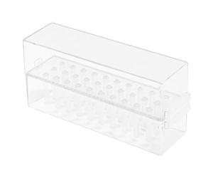 Yardenfun Boîte de mèches de perceuse à ongles en ABS, support transparent 30 trous, rangement pour produits de salon de manucure, adapté pour DIY nail use et female friends
