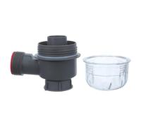 Yardenfun Gobelet Anti-odeur en Plastique Noir Étanche Installation Simple, Forme Gourde, Raccord pour Évier Cuisine ou Salle de Bain, Dimensions 13x12,8x9 Cm