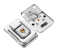 Yardenfun Loquets de Sécurité en Fer avec Clé pour Boîte à Outils, Boîte à Bijoux, Valise Kit 4 Pièces avec Vis pour Remplacement et Usage Camping-car