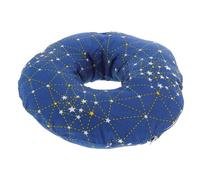 Yardenfun Oreiller Confortable de Donut en Coton Respirant, Oreiller pour Dormeurs Latéraux Perçage Auriculaire, Coussin Ergonomique Bleu pour Soins Esthétiques et Sommeil Paisible