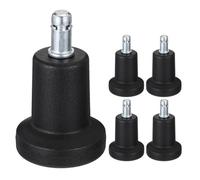 Yardenfun Piètement de Chaise de Bureau Noir 5pcs en Acier et Nylon Protection de Sol et Installation Facile pour Usage à Domicile Bureau