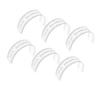 Yardenfun Règle de Cartographie des Sourcils Outil Portable et Léger en Pvc Transparent Souple 6pcs Mesure Précise pour Microblading pour Maquillage la Maison