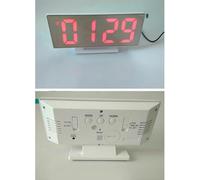 Yardenfun Réveil Créatif Affichage Date LED Silencieux Grand Écran | Montre Électronique à 4 Bits, Montage Mural, Chambre et Bureau, pour Étudiants et Gros Dormeurs