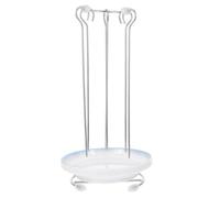 Yardenfun Support à Brochettes avec Plateau Récupérateur pour Barbecue en Acier Inoxydable Argenté, Compact et Léger pour Cuisson en Plein Air et Barbecues Le Jardin