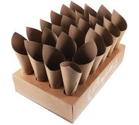 Yardenfun Support Cone Cornet Gaufré Confettis en Papier Kraft Mariage Cônes de Confettis et Cônes de Barbe à Papa Pratique pour Articles de Fête et Décoration de Mariage