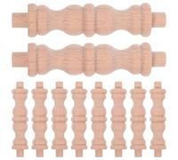 Yardwe 10 Pièces Colonne Décorative en Bois Sculpté pour Armoire D'entrée et Meuble Bar à Vin, Design Compact, Style Européen Classique, Décoration Rustique pour Maison