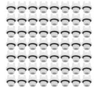 Yardwe 100 Pièces Bouchon de Tuyau en Plastique Fileté 1/2 Blanc | Matériau PVC Solide, Joint Torique pour Étanchéité, Adapté Irrigation Goutte à Goutte et Plomberie