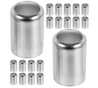 Yardwe 100 Pièces Raccord de Flexible Haute Pression en Acier Inoxydable, Manchon Inox Argenté, Accessoire pour Sertisseuse Hydraulique, Usage Hydraulique et Pneumatique