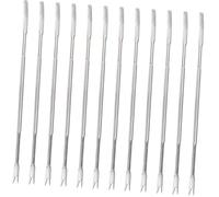Yardwe 12Pcs Pratiques Fourchettes de Fruits de Mer Pics en Acier Inoxydable Sélection de Noix de Crabe Pattes de Homard Fourchettes pour Pique- Restaurant