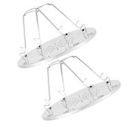 Yardwe 2 Pièces Étagère Acier Inoxydable Pliable pour Camping, Support à Toast 4 Tranches, Structure Robuste et Gain de Place, pour Pique-niques en Plein Air