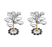 Yardwe 2 Pièces Jardinière En Fil D'aluminium Affichage De L'usine D'air Support De Plante De Table Conteneur Pour Plantes Aériennes Jardinière Tillandsia Casier à Casseroles Bureau