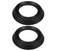 Yardwe 2 Pièces Joint D'étanchéité en Caoutchouc Noir pour Bonde D'urinoir Bride Étanche, Conception Anti-fuite pour Urinoirs Domestiques