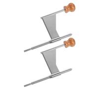 Yardwe 2 Pièces Râpe à Fromage Rotative de Rechange, Acier Inoxydable et Bois, Poignée Ergonomique, Coupe Précis, Pièces de Remplacement Pratiques, Cuisine Maison et Salades, Argenté