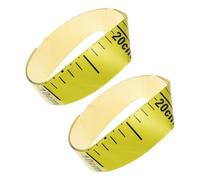 Yardwe 2 Pièces Règle Adhésive Jaune en Pvc Auto-adhésive Résistante pour Mesurer le Niveau D'eau, pour Piscines et Scénarios de Mesure du Niveau Liquide