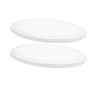 Yardwe 2 Pièces Tableau de Peinture Créative Irrégulière, Toile à Peindre Ovale Blanche, Coton et Panneau Fibre Dense, pour Peinture Diy, Étudiants et Hobbyistes