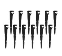Yardwe 20 Pièces Piquet de Support pour Émetteur de Goutte-à-goutte, Supports D'arrosage en Pp Noir, pour Tuyau D'arrosage et Goutteurs, Maintien du Tube Sol, Jardin et Pelouse