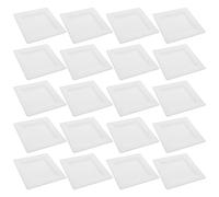 Yardwe 25 Pièces Assiettes en Papier Jetables Blanches pour Fêtes Barbecue | Pulpe Naturelle, Adaptées aux Salades et Plats Principaux, Nettoyage Rapide, Choix pour Réceptions et Traiteurs