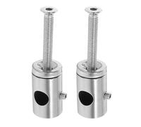 Yardwe 2pcs Quincaillerie pour Main Courante en Acier Inoxydable, Connecteur Rond 16 pour Verre, Support Stable pour Garde-corps Résidentiels et Balcons Minimalistes