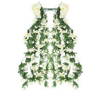 Yardwe 2pièces Fleurs De Lys Artificielles Suspendues Décoration Murale Réaliste Similicuir Pour Intérieur Et Événements Spéciaux