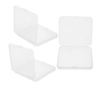 Yardwe 3 Pièces Boîte de Faux Cils en Plastique Transparent avec Couvercle, Organisateur Rectangulaire Portable 87x78x12mm pour Usage Quotidien et Voyage