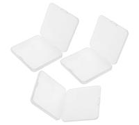 Yardwe 3 Pièces Boîte de Rangement Rectangulaire Légère avec Couvercle en Plastique Transparent pour Faux Cils et Ruban Double Paupière pour Usage Quotidien et Mobile