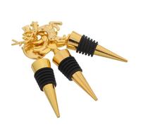 Yardwe 3 Pièces Bouchon de Bouteille de Vin Alliage de Zinc Réutilisable | Décor pour Fêtes de Fin D’année, Fermeture Hermétique, Usage Simple, pour Bouteille de Vin