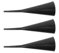 Yardwe 3 Pièces Entonnoir en Plastique Noir à Bec Allongé pour Essence et Additifs, Design Mains, Facile à Transporter pour Voitures et Motos