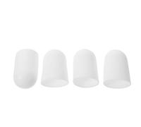 Yardwe 4 Pièces Diffuseur de Lumière de Lanterne pour Lampe Torche, Cache Anti-éblouissement en Silicone Blanc, Dôme Rond, 5,50x3,30x3,30cm, Compatible Têtes 31-35mm, Étanche, Urgence