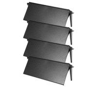Yardwe 4 Pièces Étagère pour Écran et Accessoires en Plastique Noir | Support Stable pour Box TV et Routeur, Usage Bureau ou Dortoir, Rangement Sûr