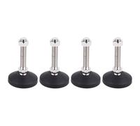 Yardwe 4 Pièces Support de Meuble Réglable en Hauteur en Nylon D50xm16x50 Antichoc Cuvette de Palier Métallique pour Équipement Alimentaire en Environnement Légèrement Acide